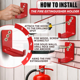 Fire Extinguisher Wall Brackets 2 Pack, Rated to 20 lb