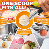 #40 Mini Portion Scoop, 0.8 oz Stainless Steel with Trigger