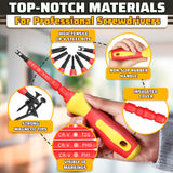 Insulated Screwdriver Set with 14 Interchangeable Tips