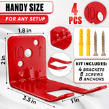 Fire Extinguisher Wall Hooks for 2.5-5 Lb Units, 4 Pack