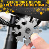 18-in-1 Keychain Multitool, Stainless Steel, 6 Pack