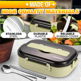 Stainless Steel Bento Lunch Box with Hot-Water Warming Tray