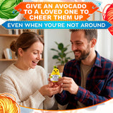 Handmade Crochet Avocado with Affirmation Card