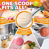 2.67 Oz Trigger Ice Cream Scoop, #12 Stainless Steel