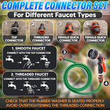8-Pattern Heavy Duty Garden Hose Nozzle, 3/4 Inch