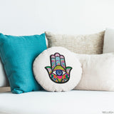 Sequin Hamsa Hand Iron-On Patch with Evil Eye, 9.5 x 7.9 Inch