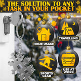 18-in-1 Keychain Multitool, Stainless Steel, 6 Pack