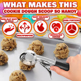 #40 Mini Portion Scoop, 0.8 oz Stainless Steel with Trigger