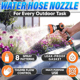 Hose Nozzle Car Wash Sprayer with 3.5 oz Foam Control Tank, Orange