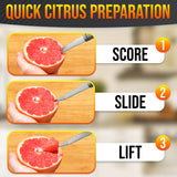 Curved Double Serrated Grapefruit Knife, Stainless Steel