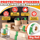 Tamper Proof Stickers 500 Pack, 1 x 3 Inch Green