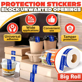 Tamper Proof Stickers, 1 x 3 Inch, Blue, 500 Pack