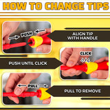 Insulated Screwdriver Set with 14 Interchangeable Tips