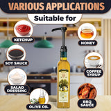 Lockable Black Syrup Pumps for Coffee, 8 Pack