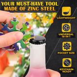 18-in-1 Keychain Multitool, Stainless Steel, 6 Pack