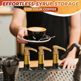 Gold Syrup Pumps 4 Pack, Skinny Style for 750 ml Bottles