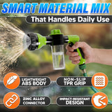 Car Wash Hose Nozzle with 3.5 oz Soap Dispenser, Green