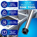 Bar Sink Overflow Stopper Tubes, 1.75 In, 3 Pack