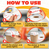 Tamper Proof Stickers, 1 x 3 Inch, White, 500 Pack