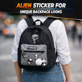 6 Pcs Embroidered Alien Iron-On Patches, 2.92 x 2.14 In
