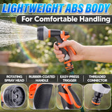 8-Pattern Heavy Duty Garden Hose Nozzle, 3/4 Inch