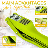 Garlic Slicer and Press Combo, Stainless Steel Blades