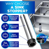Bar Sink Overflow Stopper Tubes, 1.75 In, 3 Pack