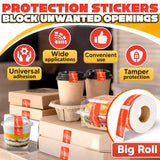 Tamper Proof Stickers, 1 x 3 Inch, Orange, 500 Pack