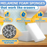 Melamine Cleaning Sponges 50 Pack, 10 x 6 x 2 cm