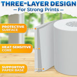 Thermal Calculator Paper, 3 Rolls, 2 1/4 In Wide x 85 Ft