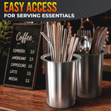 Stainless Steel Utensil Holders, 5.5 x 3.35 In, Set of 3