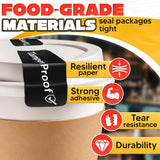 Tamper Proof Stickers 250 Pack, 1 x 3 Inch Black