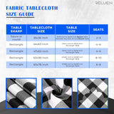 Black and White Buffalo Check Tablecloth, 35 Inch Square