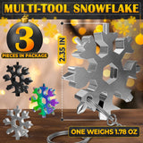 18-in-1 Keychain Multitool, Stainless Steel, 3 Pack