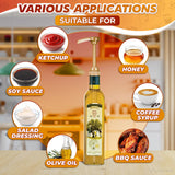 Gold Syrup Pumps 4 Pack, Skinny Style for 750 ml Bottles