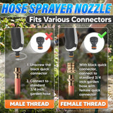 Car Wash Hose Nozzle with 3.5 oz Soap Dispenser, Orange