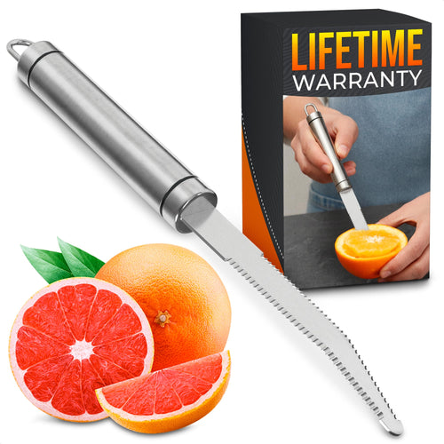 Curved Double Serrated Grapefruit Knife, Stainless Steel