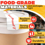 Tamper Proof Stickers, 1 x 3 Inch, White, 250 Pack