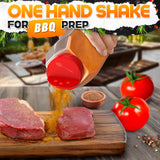 32 oz Seasoning Shakers 6 Pack, Clear Jars with Red Lids