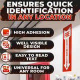 12 Pack Fire Extinguisher Vinyl Signs, 4 x 11.8 Inch