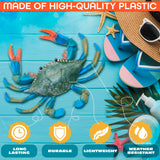 Realistic Blue Crab Plastic Figure, 6.6 x 5.3 In