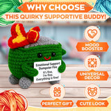 Handcrafted Crochet Support Figure with Message Card