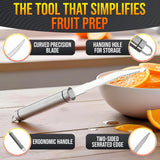 Curved Double Serrated Grapefruit Knife, Stainless Steel