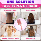 Pink Vented Detangling Brush for Blow Drying and Wigs