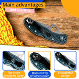 Titanium Deep Carry Clip, 55 x 12 mm, for Spyderco C81, C10 and C11