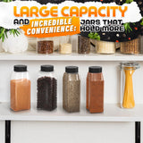 32 Oz Seasoning Shakers with Black Lids, 2 Pack