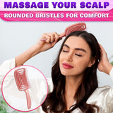 Pink Vented Detangling Brush for Blow Drying and Wigs