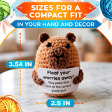 Handmade Crochet Capybara with Affirmation Card