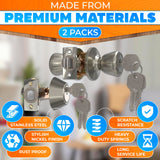 Mobile Home Entry Knob and Deadbolt Lock Set, 2 Pack