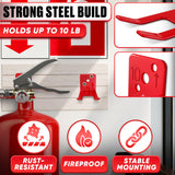 Fire Extinguisher Brackets 16 Pack, Heavy Duty Red Steel, 20 lb